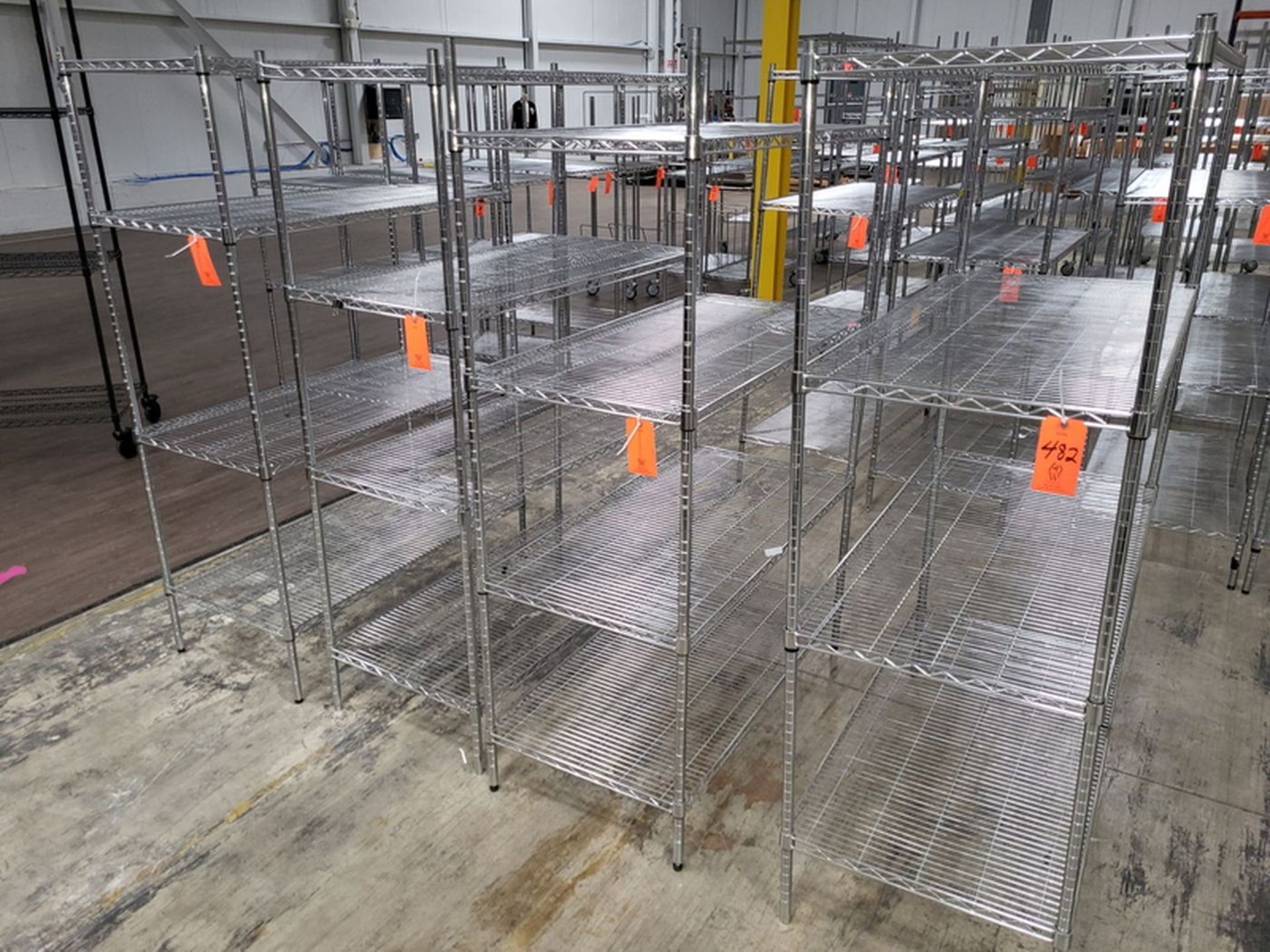 Lot - (4) Uline Wire Racks; 48 in. x 24 in. x 75 in. high (approx.)