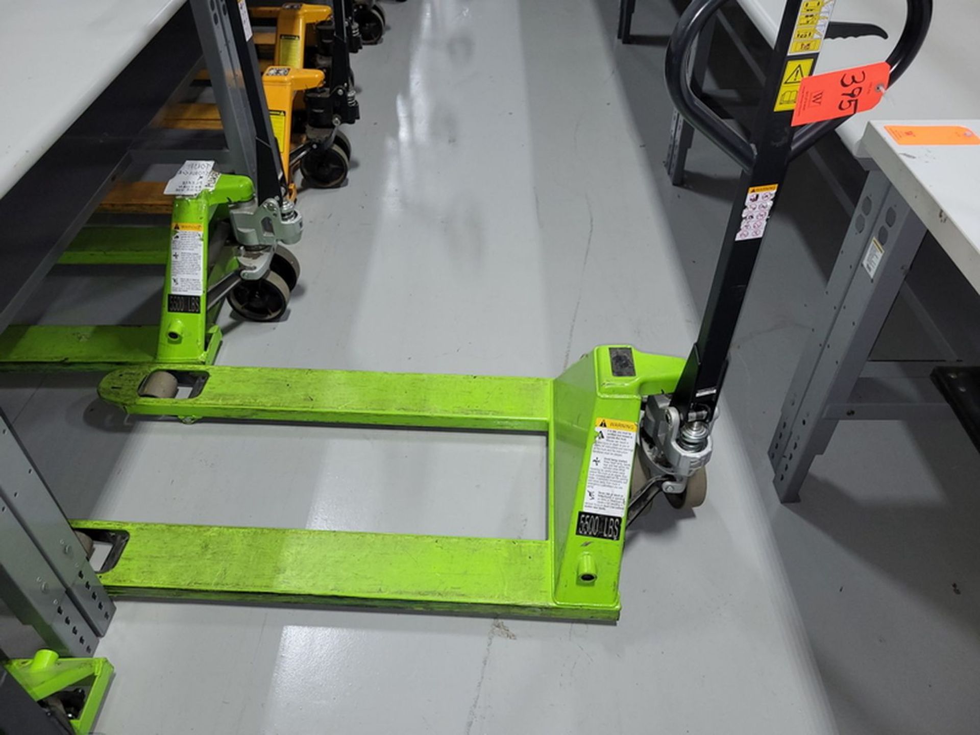 Uline 5,500 lb. Cap. Model H-2708 Hand Pallet Truck, S/N: J22031436-140/176 (2022); 48 x 27, Green