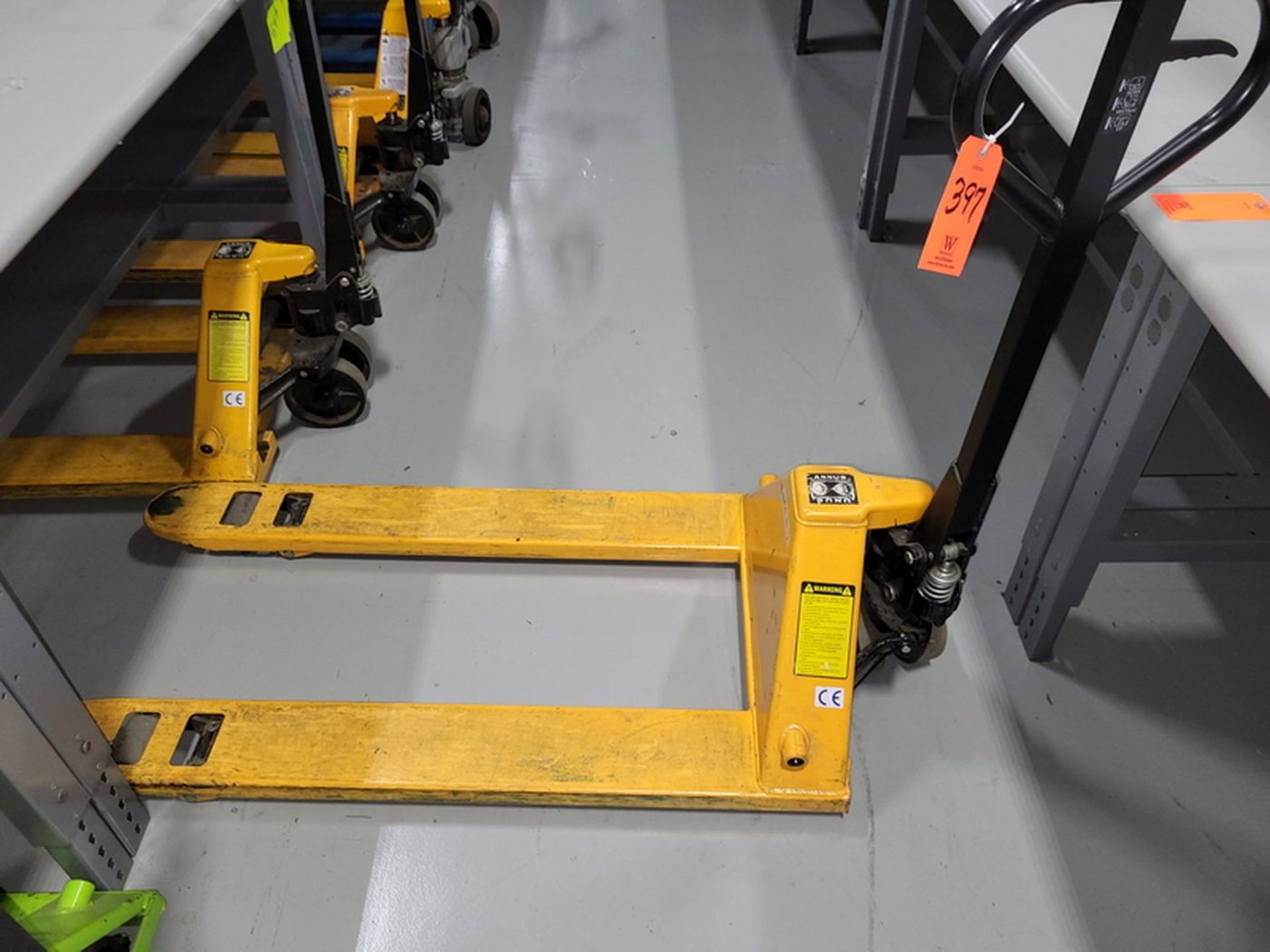 Uline 5,500 lb. Cap. Model H-1043 Hand Pallet Truck, S/N: 572372 (2020); 48 x 27, Yellow Color