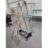 Lot - (1) 2-Wheel Hand Truck & (1) 6 ft. Aluminum Ladder