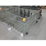 Uline Model H-2091 Wire Container; 40 in. x 48 in. x 26 in. deep, with Heavy Duty Casters