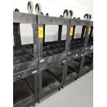 Lot - (2) Uline Poly Flat Shelf Utility Carts; 2-Tier with Single Side Handle, Overall Size 25 in. x