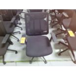 Lot - (6) Black Matching Swivel Chairs;