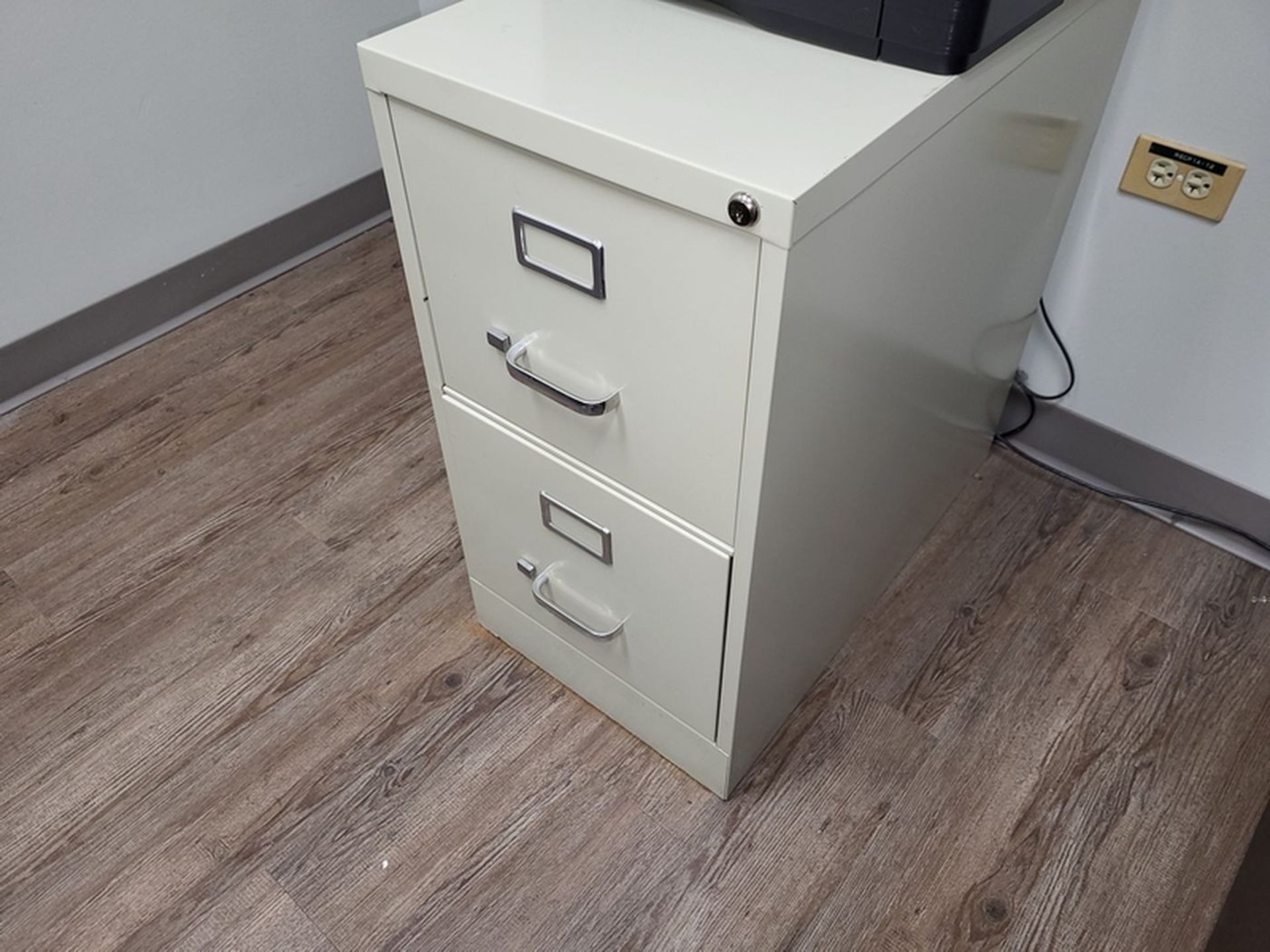 Lot - Office Furnishings; Include: (2) Desks, (2) Swivel Chairs, (1) 2-Drawer File, and (4) PC - Image 3 of 3