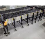 Uline Portable Accordian Style Extendable Roller Conveyor; 18 in. wide