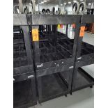 Lot - (2) Uline Poly Flat Shelf Utility Carts; 2-Tier with Single Side Handle, Overall Size 25 in. x