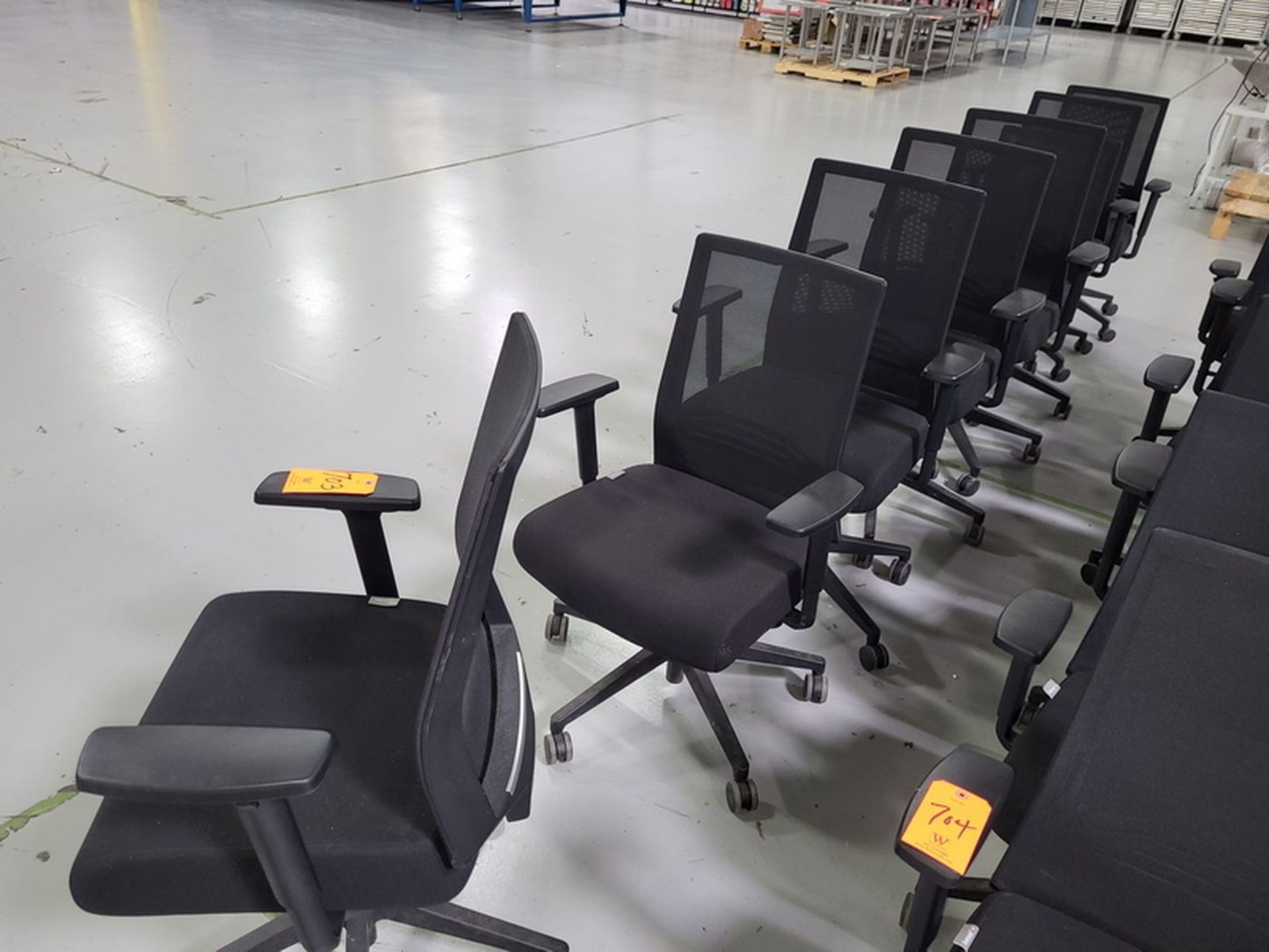 Lot - (8) Black Matching Swivel Chairs; - Image 3 of 3