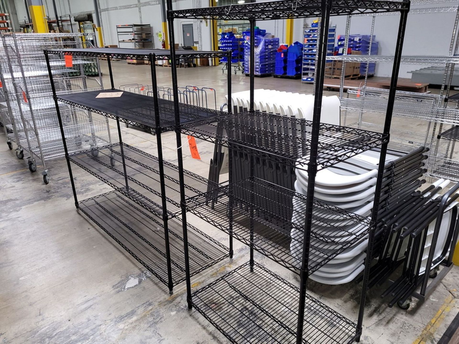 Lot - (2) Assorted Uline Wire Racks; Black - Image 3 of 3