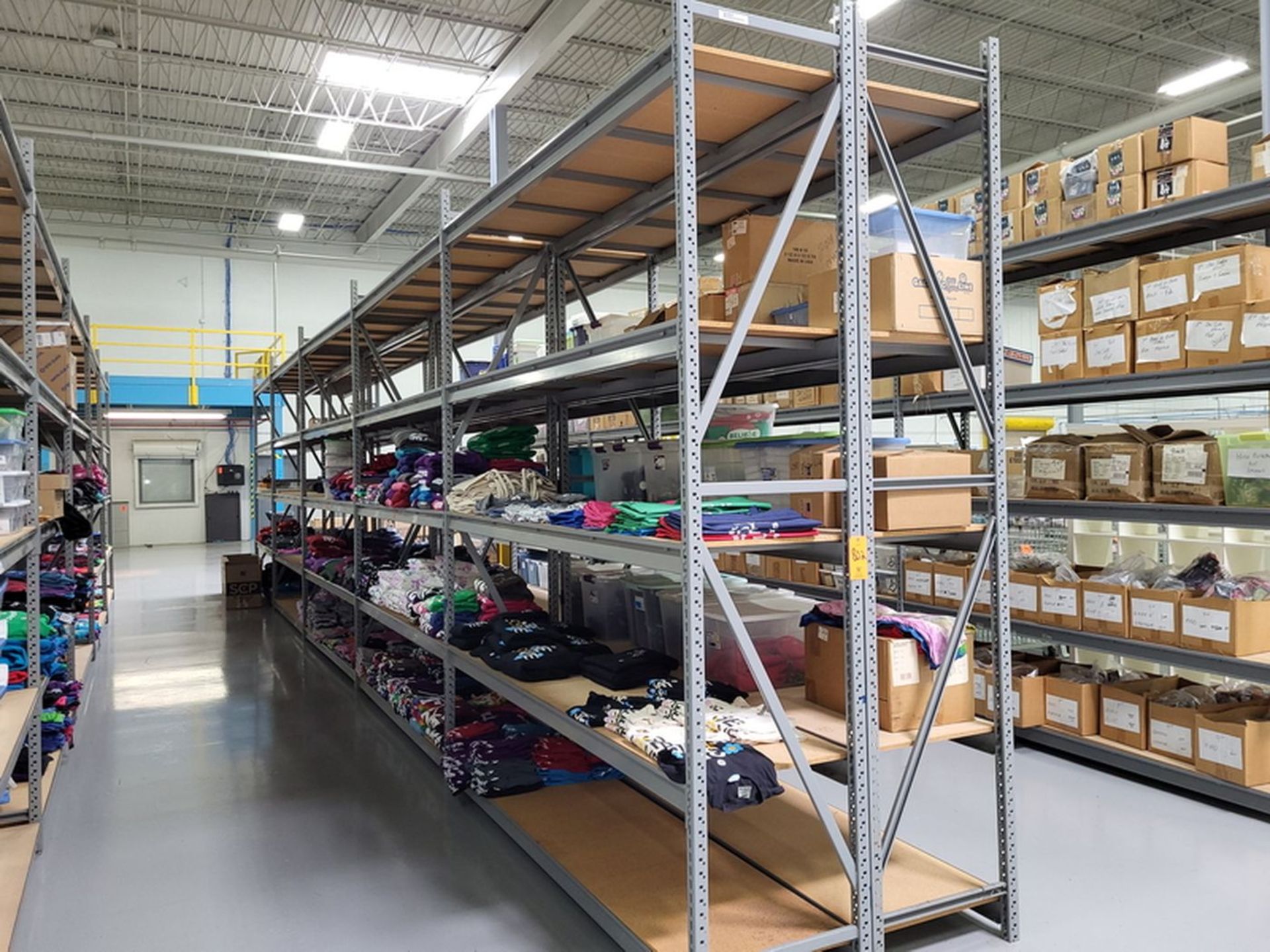 Lot - (10) Sections of Light Duty Shelving, to Include: (12) Uprights, 5-Tier with (100) Cross