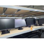 Lot - (15) Assorted Flat Panel PC Monitors; on (1) Shelf