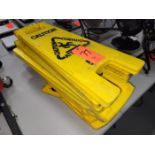 Lot - (10) Poly Floor Caution Signs;