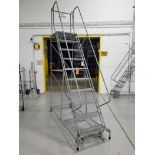 Uline 450 lb. Cap. 10-Step Rolling Safety Ladder; with Lock