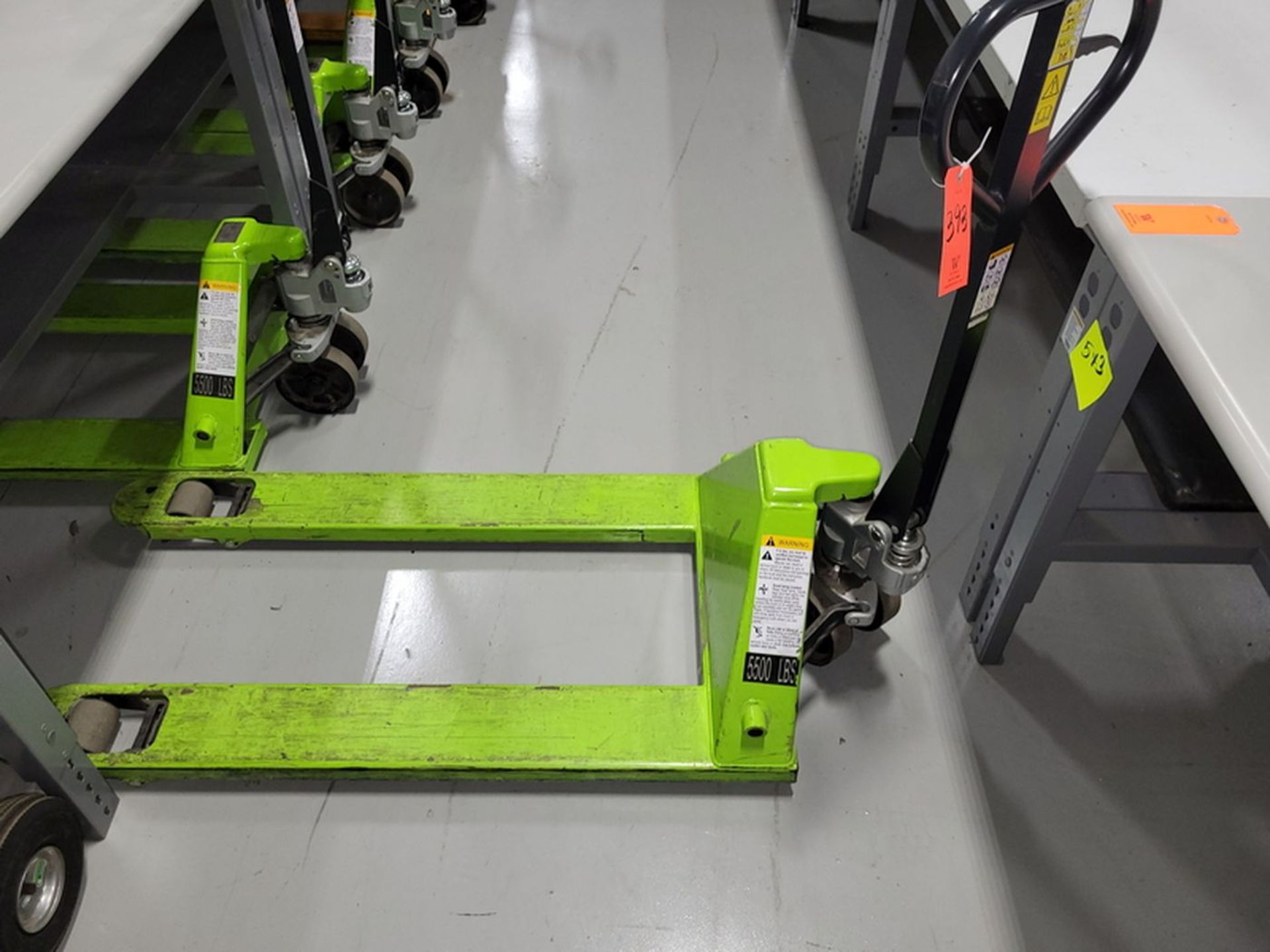 Uline 5,500 lb. Cap. Model H-2708 Hand Pallet Truck, S/N: J20091436-34/027 (2020); 48 x 27, Green