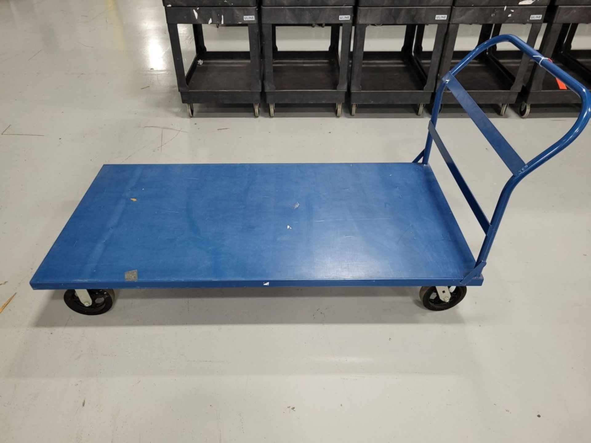 Uline Steel Platform Truck; 36 in. x 72 in., Blue - Image 2 of 2