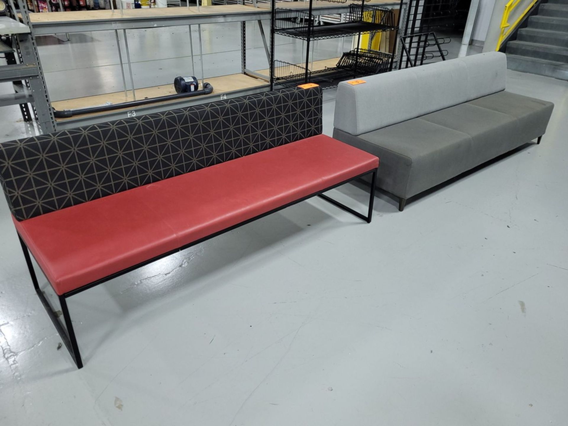 Lot - (2) Assorted Upholstered Benches;