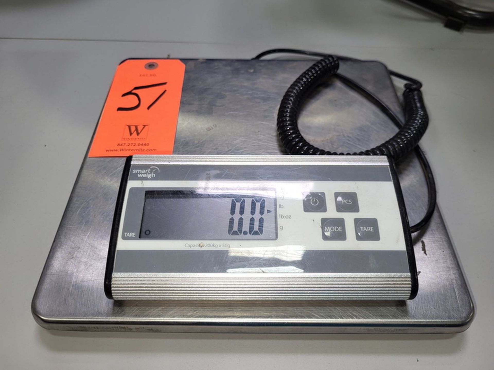 Smart Weight 440 lb. Cap. Model ACE200 Bench-Top Digital Scale; with Read-Out, Battery Operated