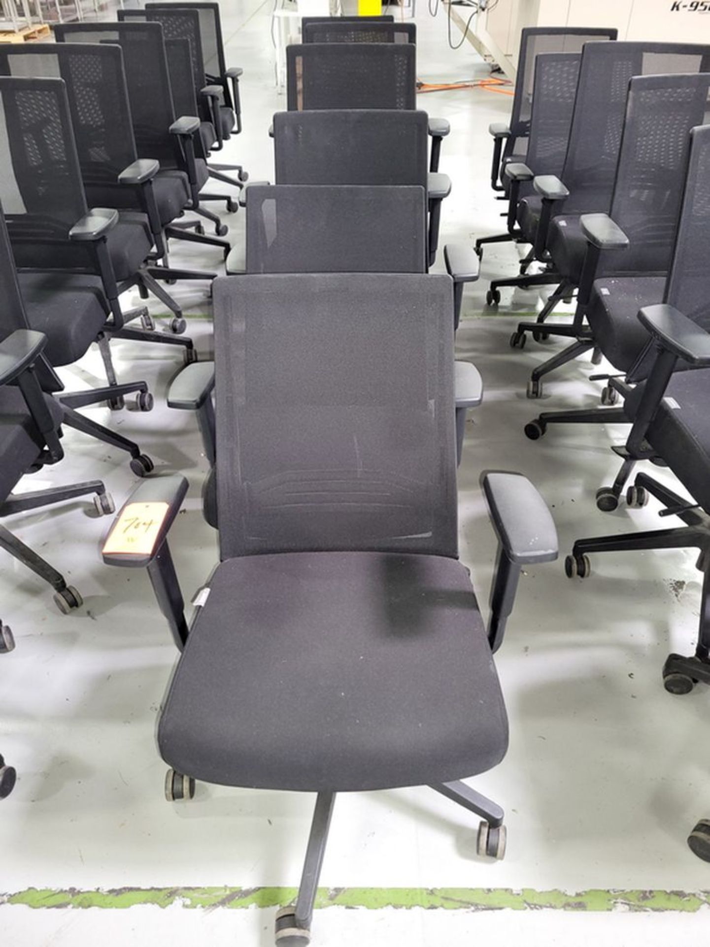 Lot - (6) Black Matching Swivel Chairs; - Image 2 of 2