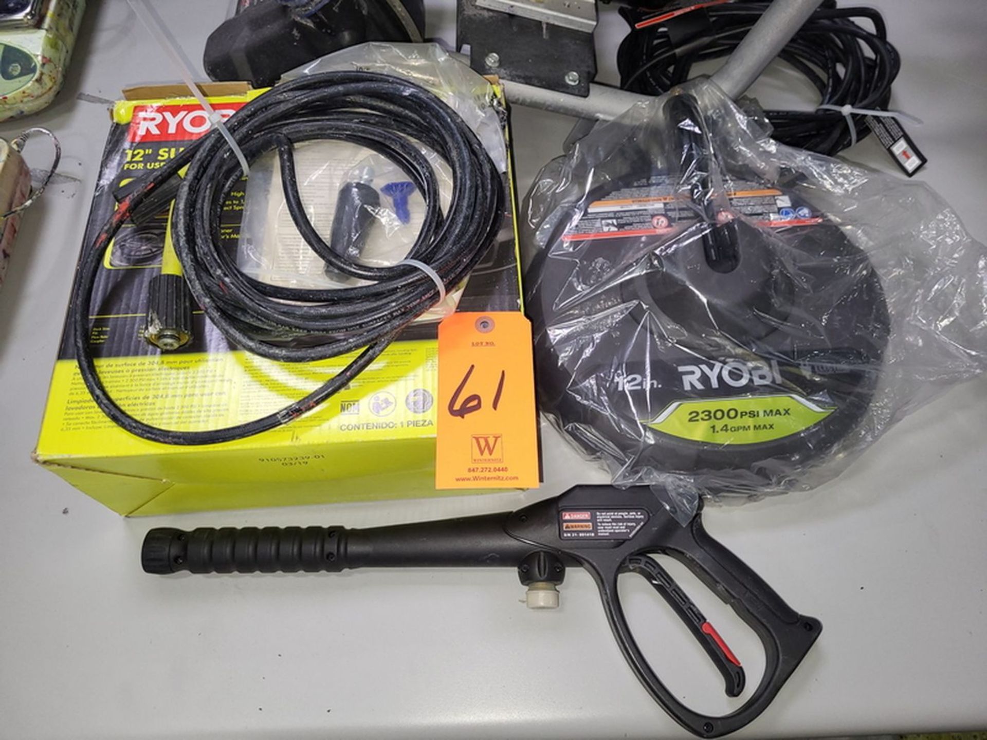 Ryobi 2,300 PSI Electric Portable Pressure Washer; 1.2 GPM, with Wand, Ryobi 12 in. Surface - Image 2 of 5