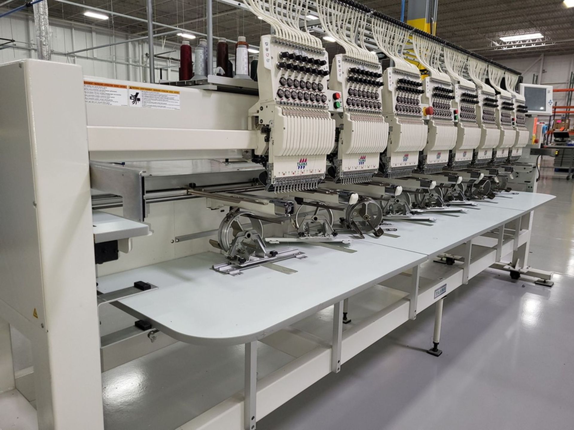 Tajima Model TMAR-K1508C 15-Needle 8-Multicolor Heads Type 2-1BU Embroidery Machine, S/N: - Image 4 of 5