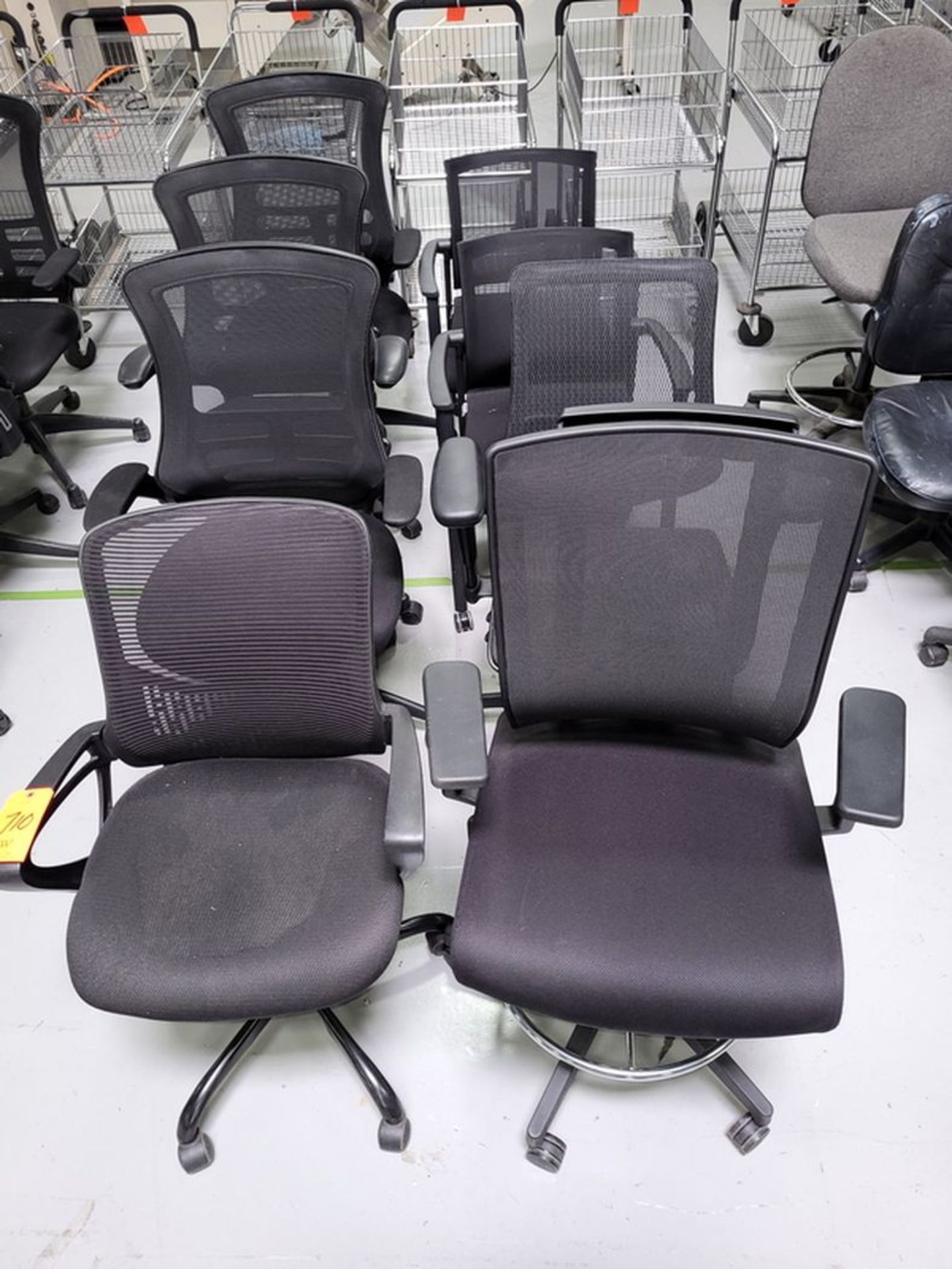 Lot - (8) Assorted Black Swivel Chairs; - Image 2 of 4