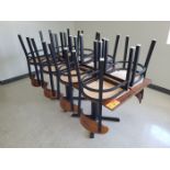 Lot - Wood Cafeteria Table & (8) Matching Chairs; 30 in. x 72 in.