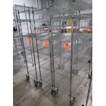 Lot - (4) Uline Portable Wire Racks; 48 in. x 18 in. x 77 in. high (approx.)