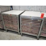 Lot - (2) GSF Portable Aluminum Screen Carts & Contents; Fits 25 in. x 36 in. Frames, Includes (