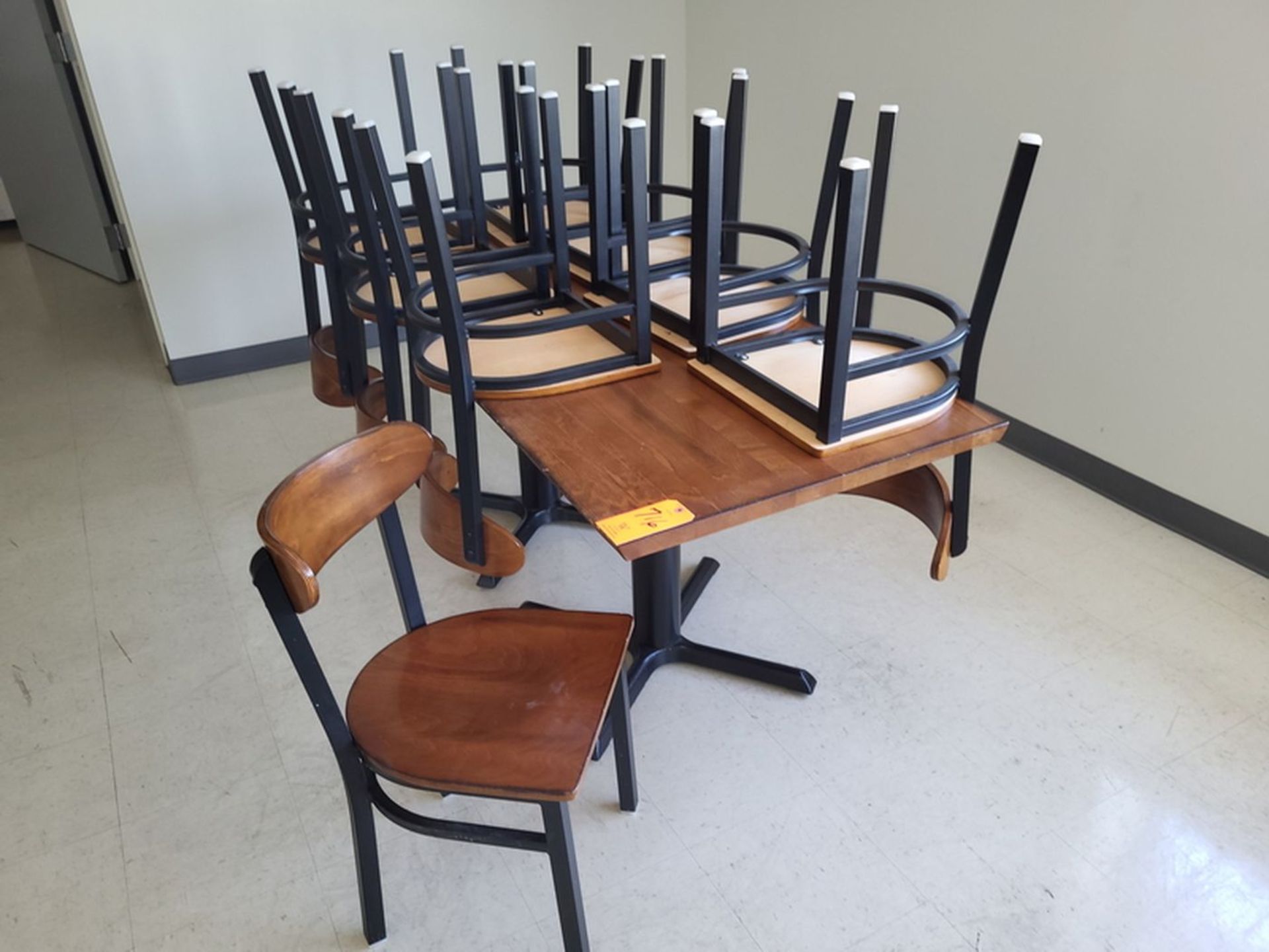 Lot - Wood Cafeteria Table & (8) Matching Chairs; 30 in. x 72 in. - Image 2 of 2