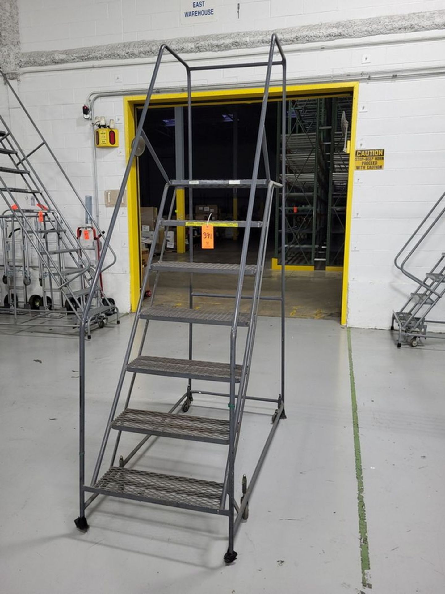 Garlin 300 lb. Cap. 7-Step Rolling Safety Ladder;
