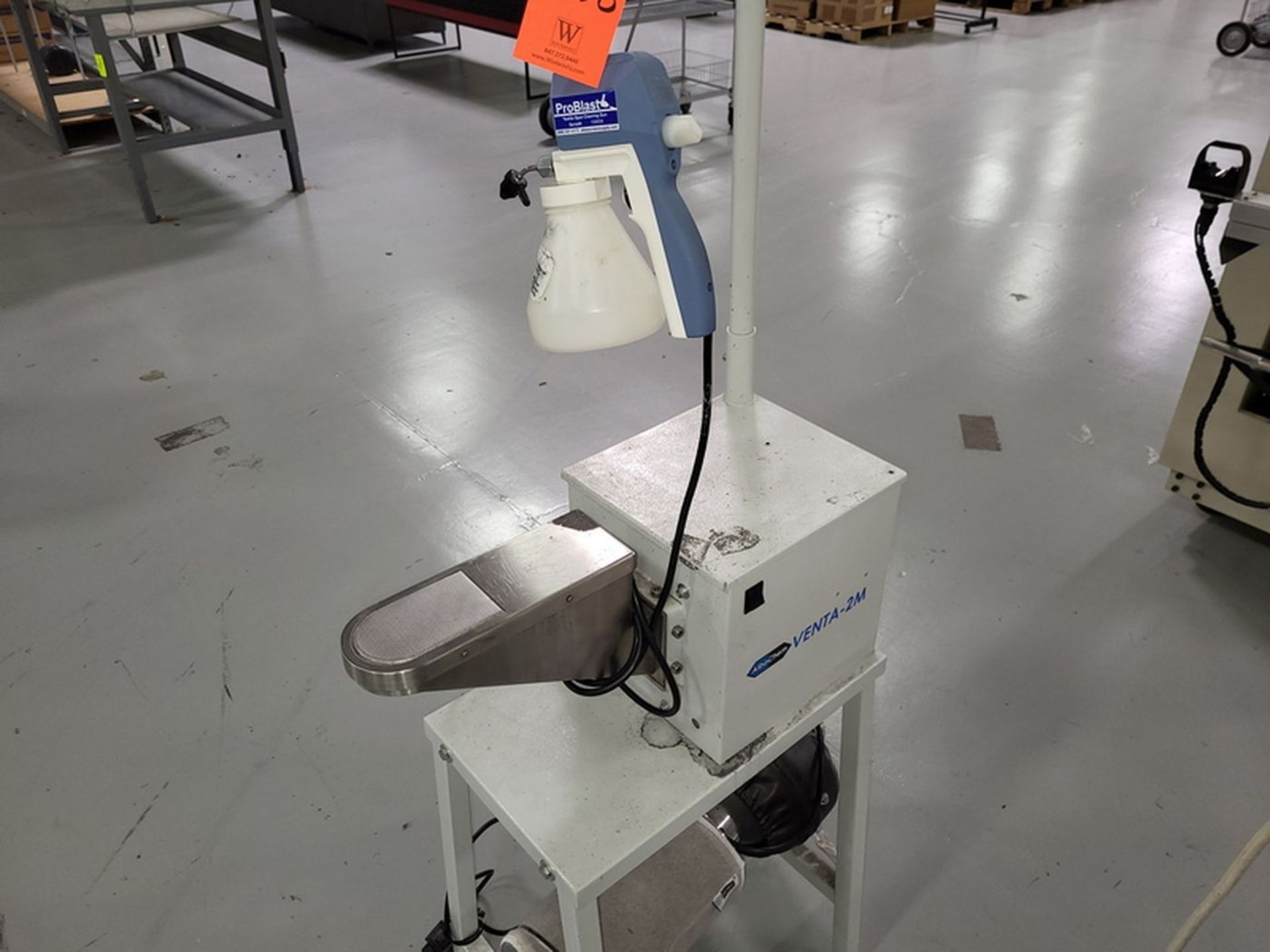 Rotondi Model Venta-2M Spot Cleaning Station, S/N: 21 M 67323; with ProBlast Textile Spot Cleaning