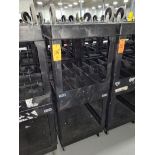 Lot - (2) Uline Poly Flat Shelf Utility Carts; 2-Tier with Single Side Handle, Overall Size 25 in. x