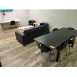 Lot - Upstairs Conference Room Furnishings; Includes Table, Chairs, Sofa, and (4) Small Tables