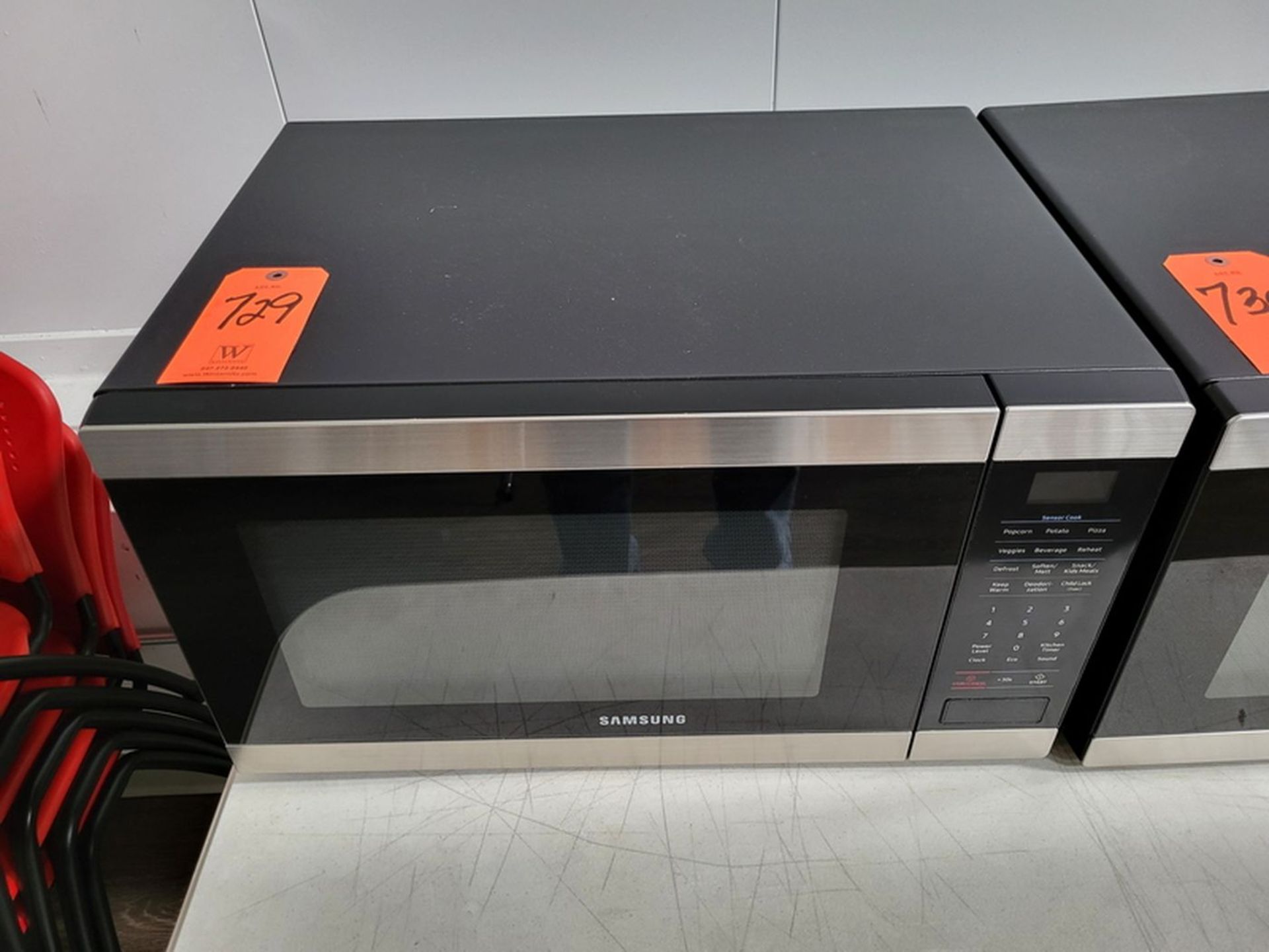 Samsung Model MS19M8000AS Microwave Oven, S/N: 0B3V7WRN608214E (2020); 120-Volt