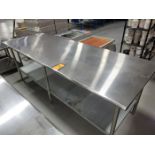 Stainless Steel Table; 8 ft. l x 36 in. d x 35 in. high