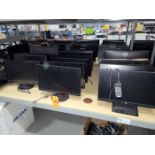 Lot - (23) Assorted Flat Panel PC Monitors; on (1) Shelf