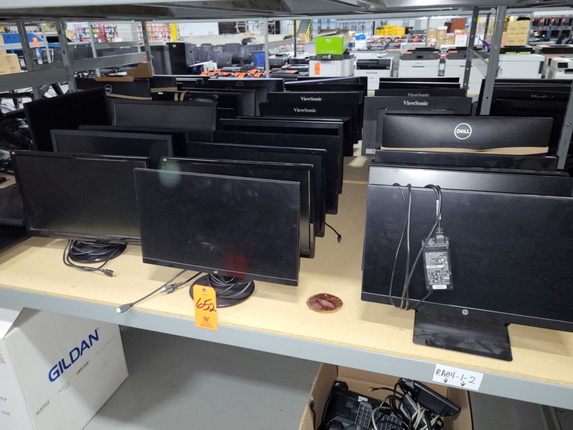 Lot - (23) Assorted Flat Panel PC Monitors; on (1) Shelf