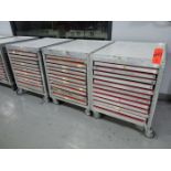 Lot - (3) GSF Portable Aluminum Screen Carts & Contents; Fits 25 in. x 36 in. Frames, Includes (