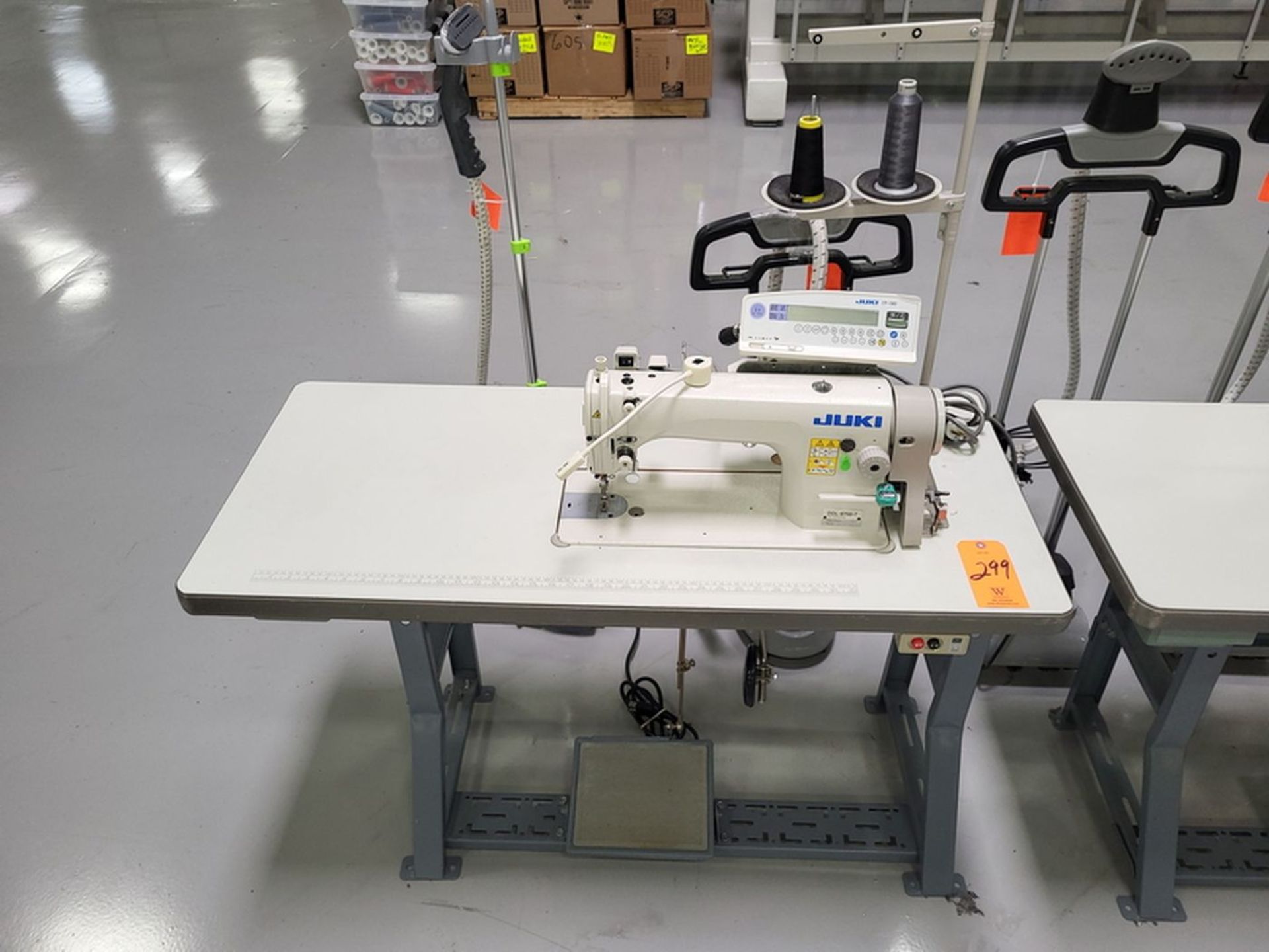 Juki Model DDL-8700-7 1-Needle Lockstitch Industrial Straight Stitch Sewing Machine, S/N: