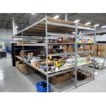 Lot - (4) Sections of Light Duty Shelving; 8 ft. x 48 in. x 8 ft. high, Configured as 2-Sections