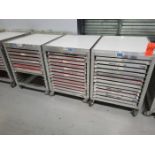 Lot - (3) GSF Portable Aluminum Screen Carts & Contents; Fits 23 in. x 31 in. Frames, Includes (