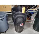 Lot - (9) 32-Gallon Poly Trash Cans;