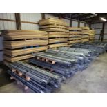 Lot - Large Quantity of Light Duty Adjustable Racking; Includes Uprights, Steel Shelves, Steel Shelf