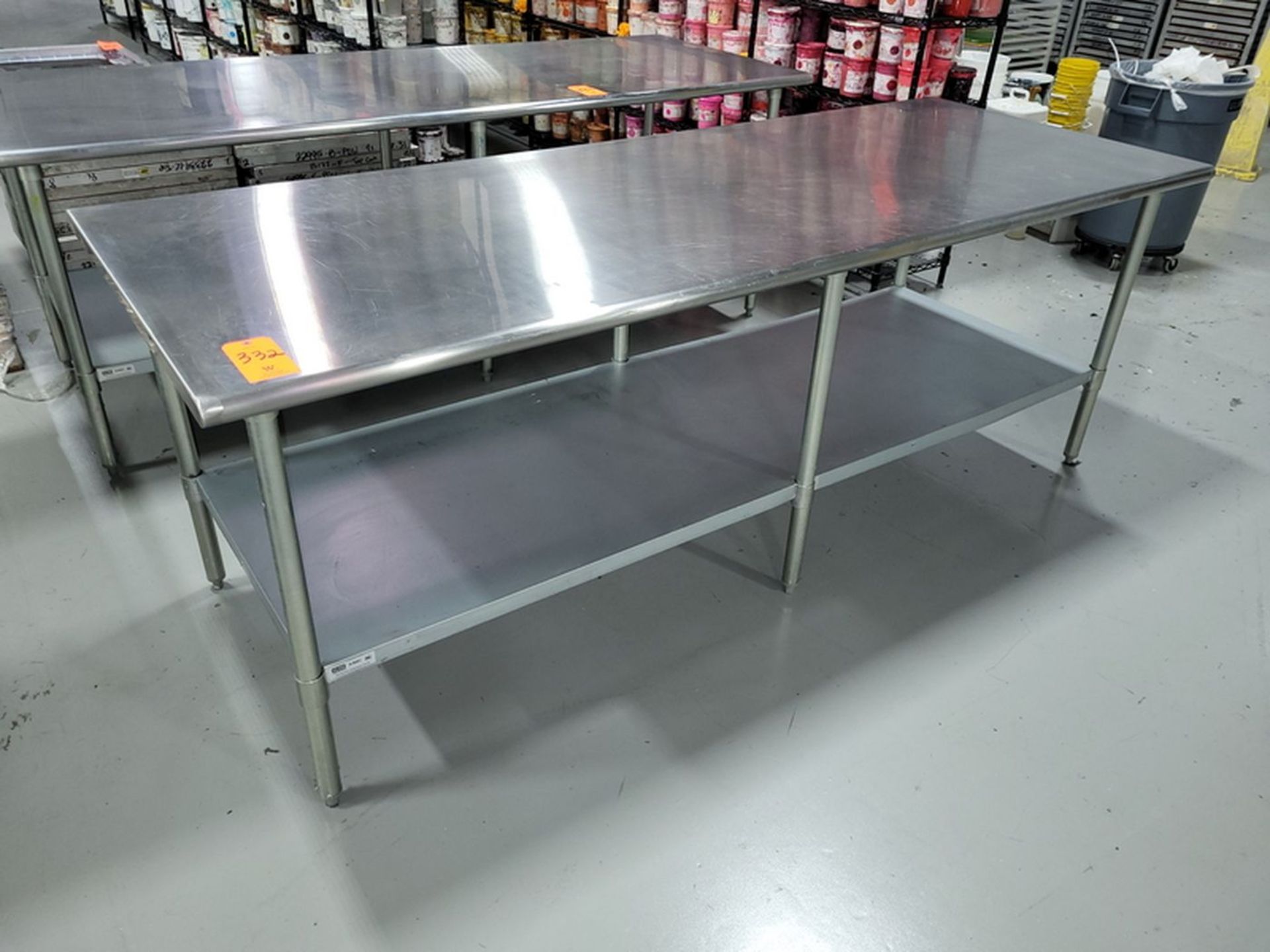 Stainless Steel Table; 8 ft. l x 36 in. d x 35 in. high