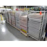 Lot - (7) GSF Portable Aluminum Screen Carts & Contents; for 23 in. x 31 in. Frames, Includes (