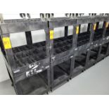 Lot - (2) Uline Poly Flat Shelf Utility Carts; 2-Tier with Single Side Handle, Overall Size 25 in. x