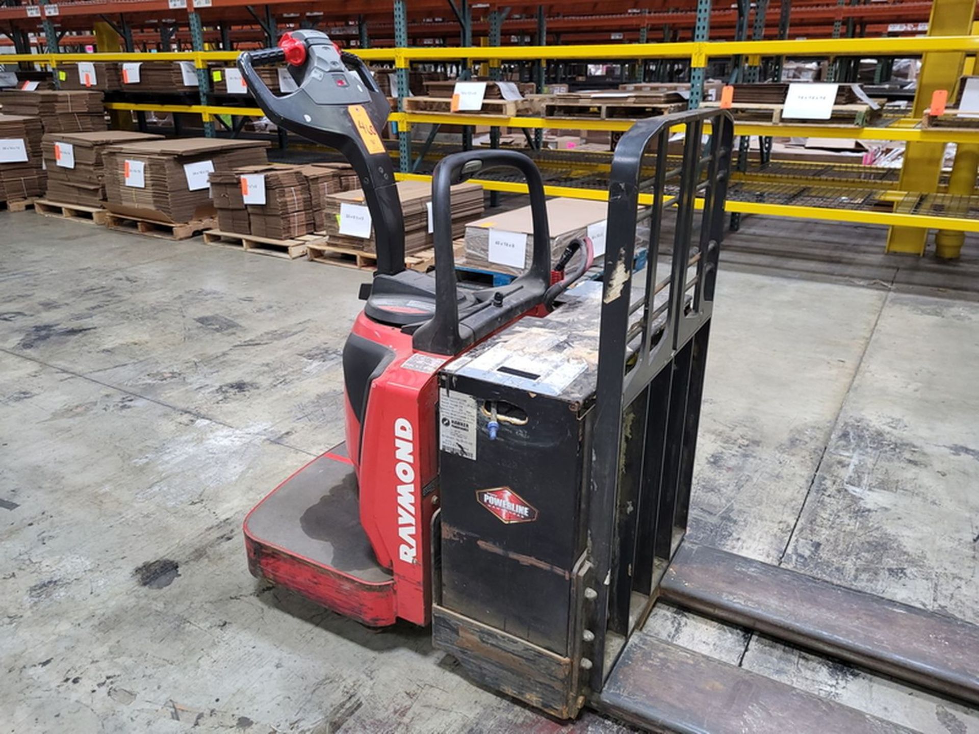 Raymond 8,000 lb. Cap. Model 8410 Electric Riding Pallet Jack, S/N: 841-15-27051; 24-Volt, with 8 - Image 4 of 5