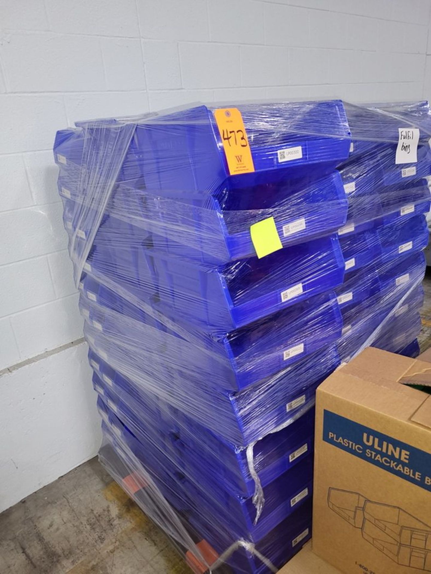 Lot - Assorted Plastic Tote Bins; on (1) Pallet