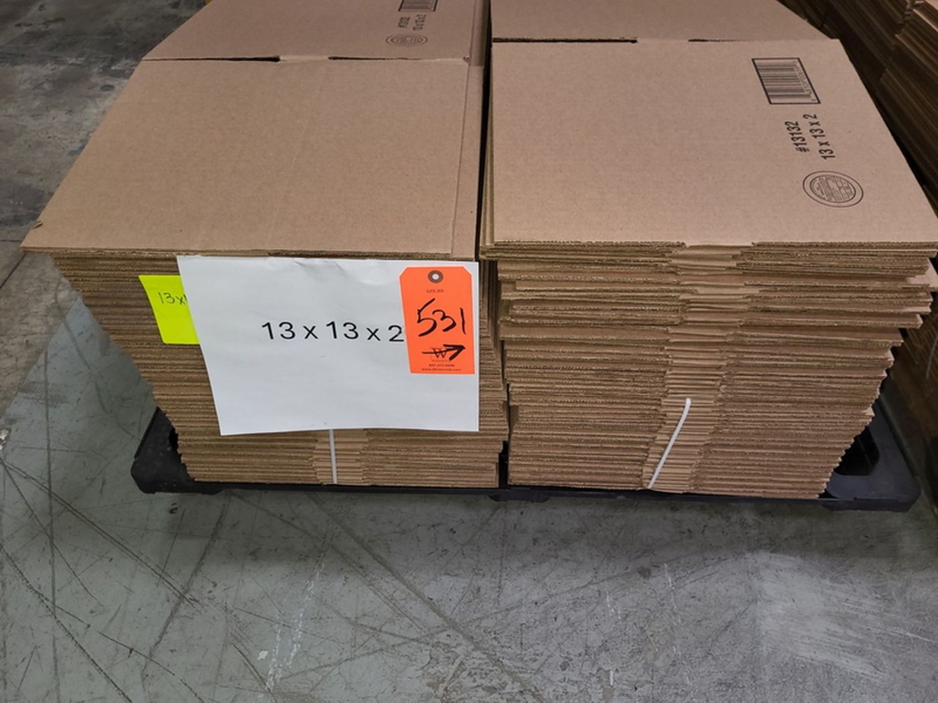 Lot - Assorted Corrugated Boxes; No Name, on (11) Pallets