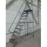 Uline 450 lb. Cap. 10-Step Rolling Safety Ladder; with Lock