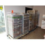 Lot - (5) GSF Portable Aluminum Screen Carts & Contents; Fits 23 in. x 31 in. Frames, Includes (110)